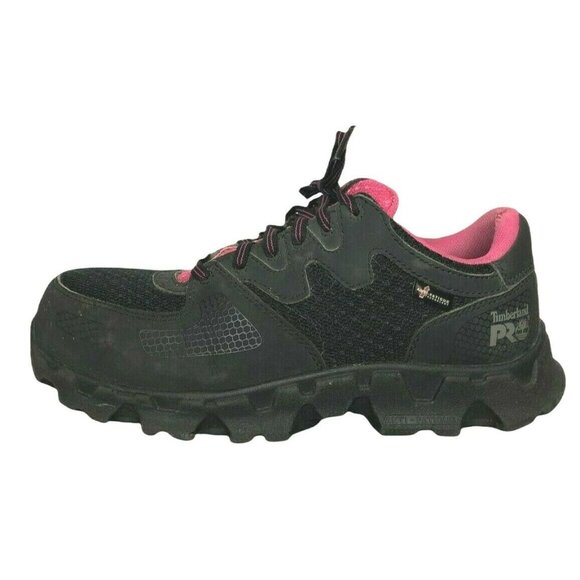 Timberland PRO Womens 7.5 M ESD Composite Toe Work Shoes Black & Pink - Picture 6 of 12